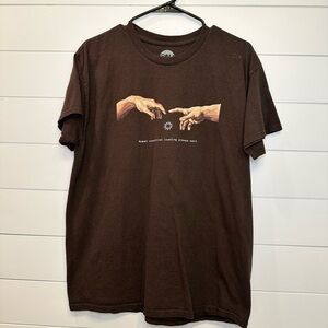 Artistic Brown Short Sleeve Tee